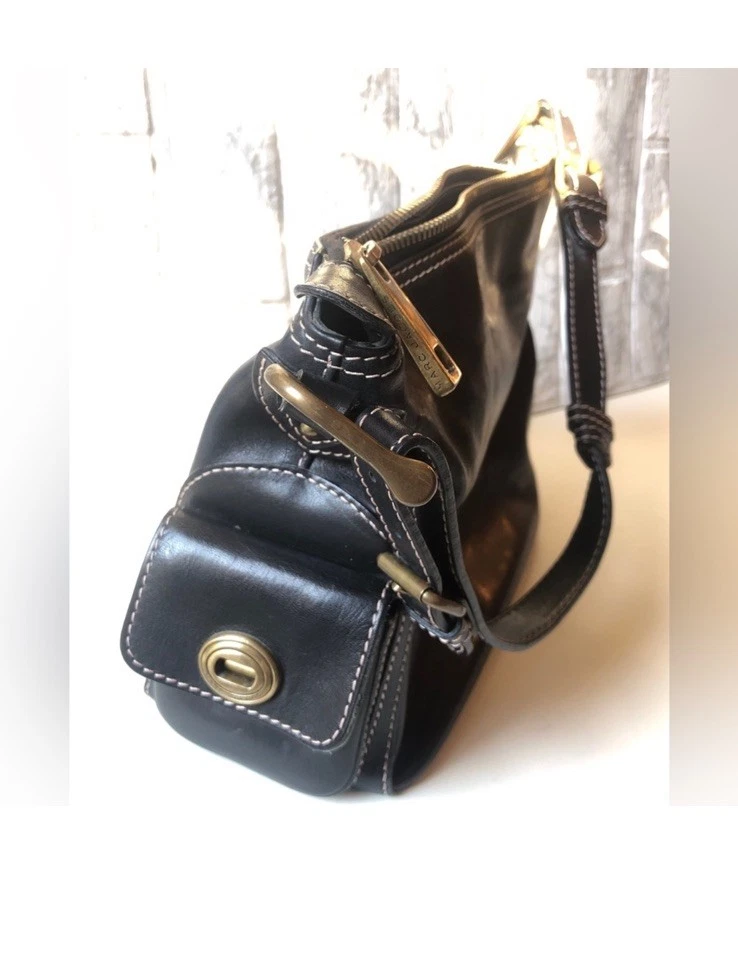 Bolso Hobo Vintage Marc Jacob’s y2k Multi-Bolsillo Latón Herrajes Gamuza Rosa Foto 3 de 4