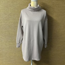 Aerie Sweatshirt Dress Womens M Mauvey Pink Long Sleeve Oversized Turtleneck