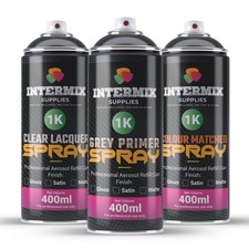 Spray Paint + Clearcoat Lacquer Colour Code Mixed Match Custom Car bike Aerosol