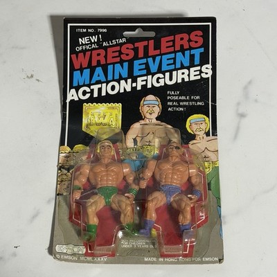 Rare VTG Emson All Star Wrestlers Main Event Action Figures 2 Pack KO IWA