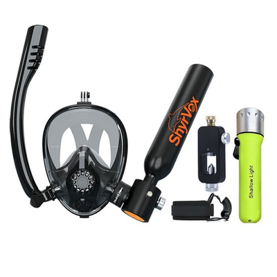 #ad #ad Portable 0.5L Scuba Tank Underwater Breathing System Full Face Snorkel Mask $139.00