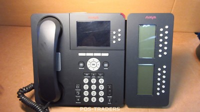 Avaya 9640G IP VoIP Gigabit Phone Telephone Charcoal Gray INCL SBM24 MODULE