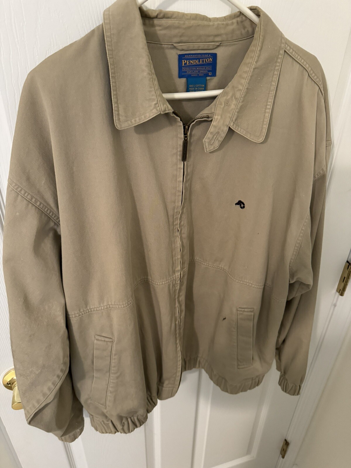 Pendleton Men’s Jacket Large Beige Inner Pockets … - image 1