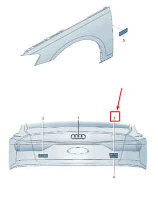 NEW AUDI E-TRON GE REAR HATCH EMBLEM '50 QUATTRO' 4KE853737B3Q7
