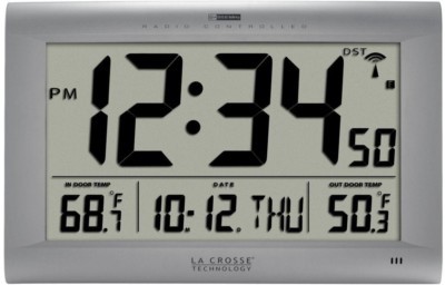 Extra Large Jumbo Atomic Digital Wall Clock With Indoor Outdoor Temperature Date 757456985343 Jumbo Atomic Digital Wall Clock, Digital Clock With Indoor Outdoor Temperature