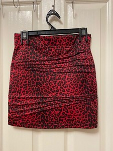 red cheetah skirt
