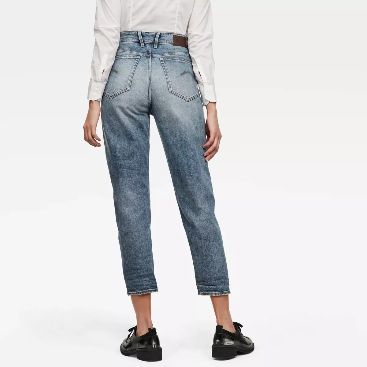 G Star JANEH ULTRA HIGH MOM ANKLE WMN Vintage Sailor Blue Jeans