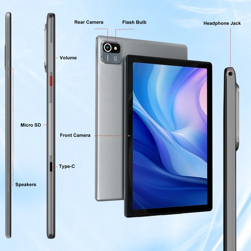 2025 Tablet 10 Zoll Android 13 Tablet 6+64GB 1280x800 IPS Touchscreen 5000mAh USA - Bild 2 von 9