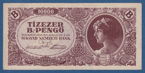HUNGRIA / HUNGARY -- 10000 B.-PENGÖ ( 3.6.1946 ) -- EBC- / VF+ -- PICK 132 . - Bild 1 von 2