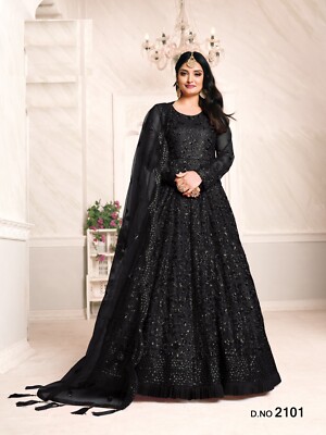 Fresh Black Anarkali Dress Beautiful Look for Traditional Festivities Outfits