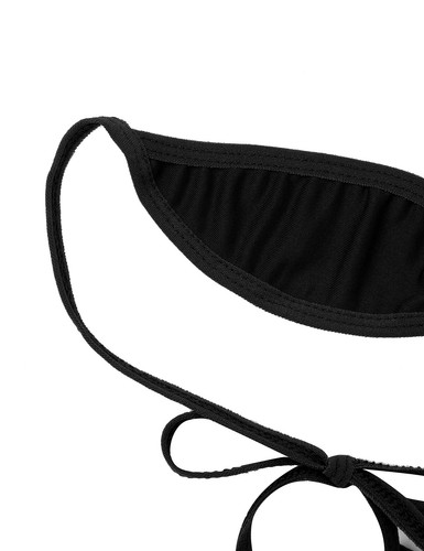 Sexy Women Self-tie Mini Micro Bikini Set Off the Shoulder Bra Top with G-String - Picture 16 of 54