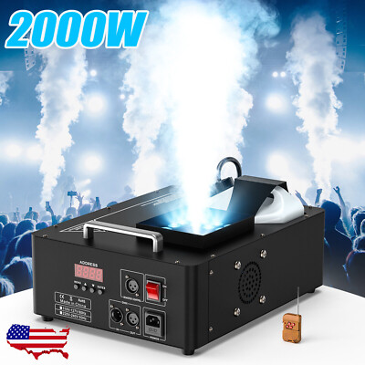 #ad #ad 2000W Spray Smoke Fog Machine RGB 24 LED Light DMX Stage DJ Vertical Spray US $119.99