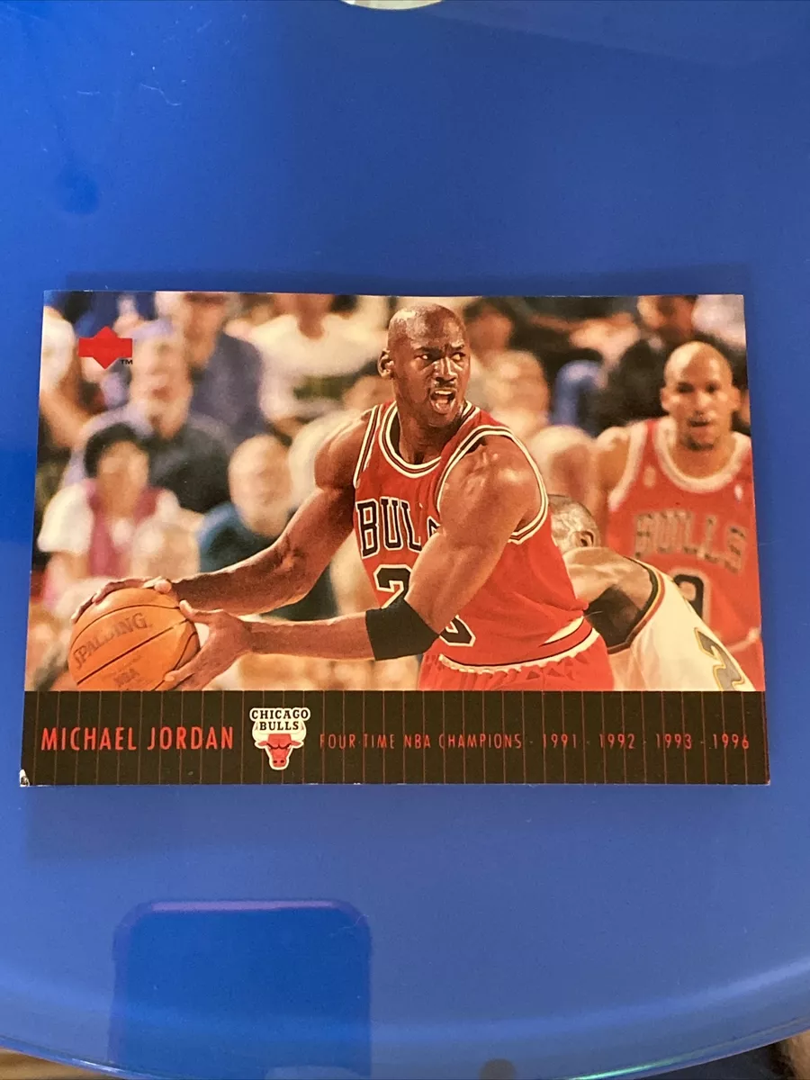 1997 Upper Deck #MJ1 Michael Jordan 4 time NBA Champion 5X3.5