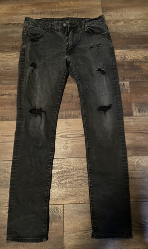 american eagle black ripped - Gem