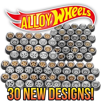 1/64 Scale STANCE ALLOY v4 Wheels - 2 Piece Real Rider Rims Tires Set for Hot