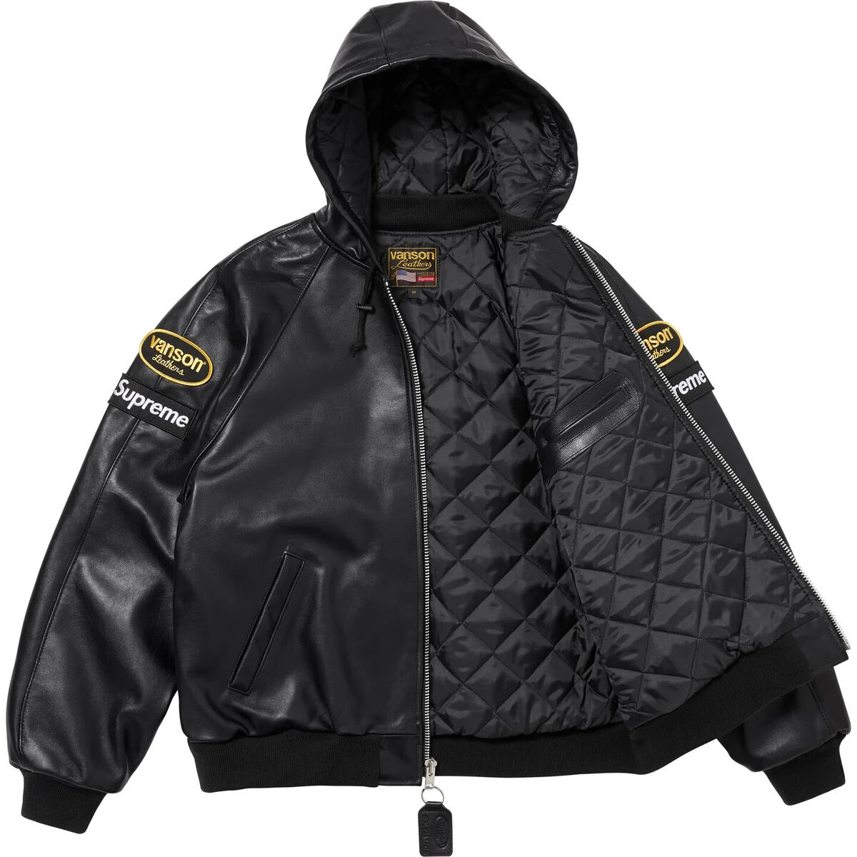 Supreme x Vanson Leathers Hooded Work Jacket 3colors FW24 Supreme x Vanson Leathers Hooded Work Jacket 3colors FW24