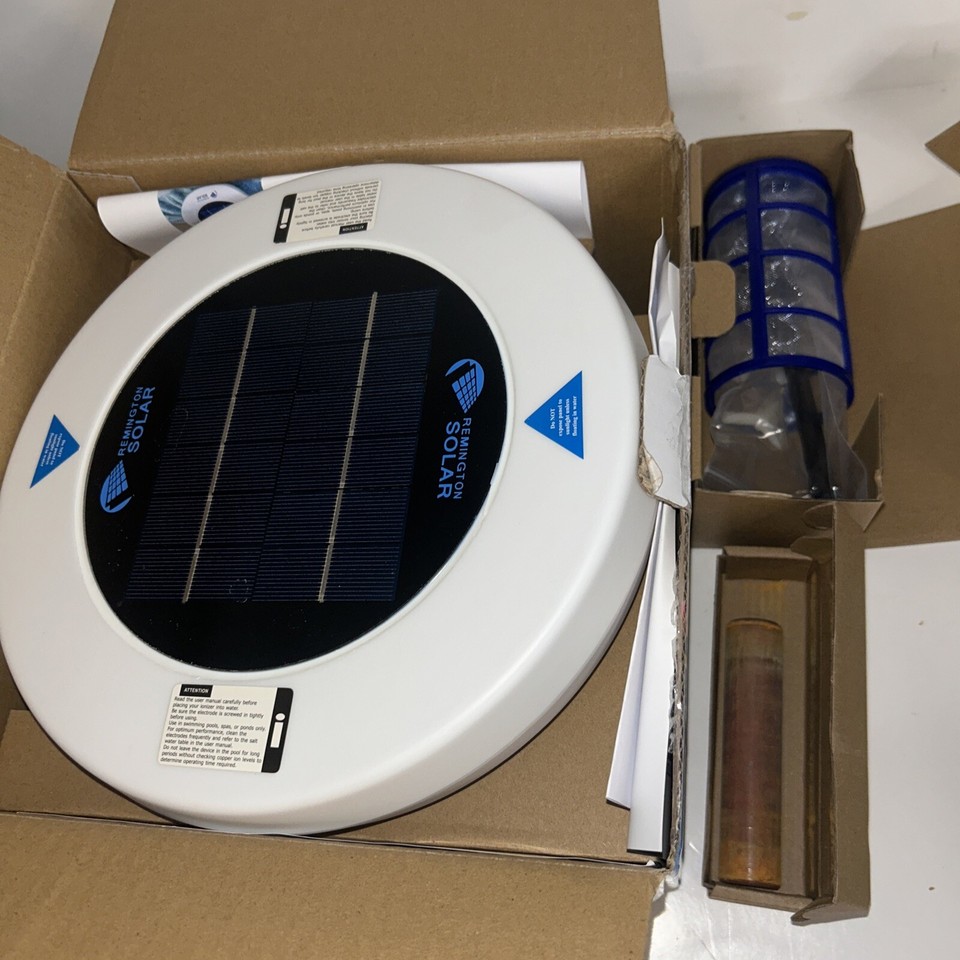 Remington Solar ChlorineFree Sun Shock Pool Ionizer Purifier Open Box