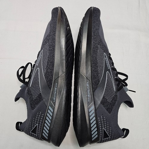 Zapato para correr Brooks Levitate GTS 5 de apoyo negro/ébano/gris para hombre talla 15 usado en excelente estado - Imagen 8 de 12