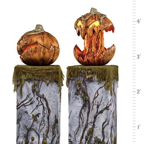2024 Halloween Animatronic Scary Pumpkin Head Lightning Halloween Gourdo Horror - Picture 24 of 24