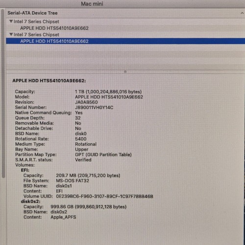 APPLE A1347 MAC MINI LATE-2012 i5-4308U@2.8GHz 4GB RAM 1TB+1TB HDD W\CABLE - Afbeelding 7 van 12