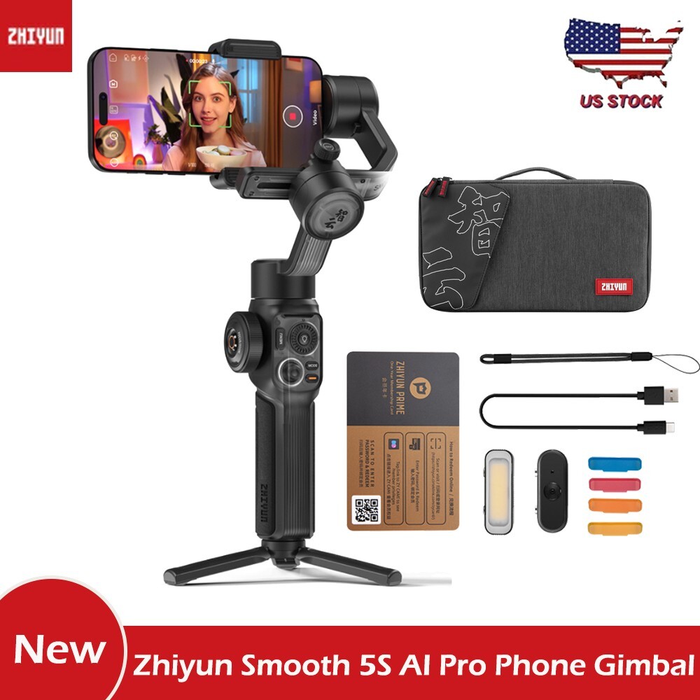 Zhiyun Smooth 5S AI Pro Smartphone Gimbal Stabilizer for