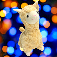 NEW Llama Plush Stuffed Animal Alpaca Toy Light Brown Tan Lovey Kids Plushie