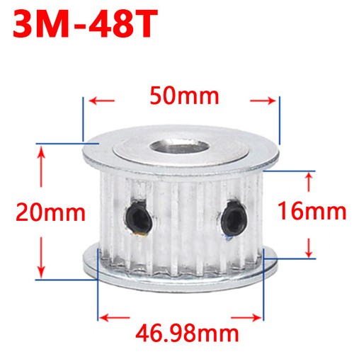 3M 38T-65T Timing Pulley Without Step Synchronous Wheel For 15mm Width Belt - Picture 10 of 17