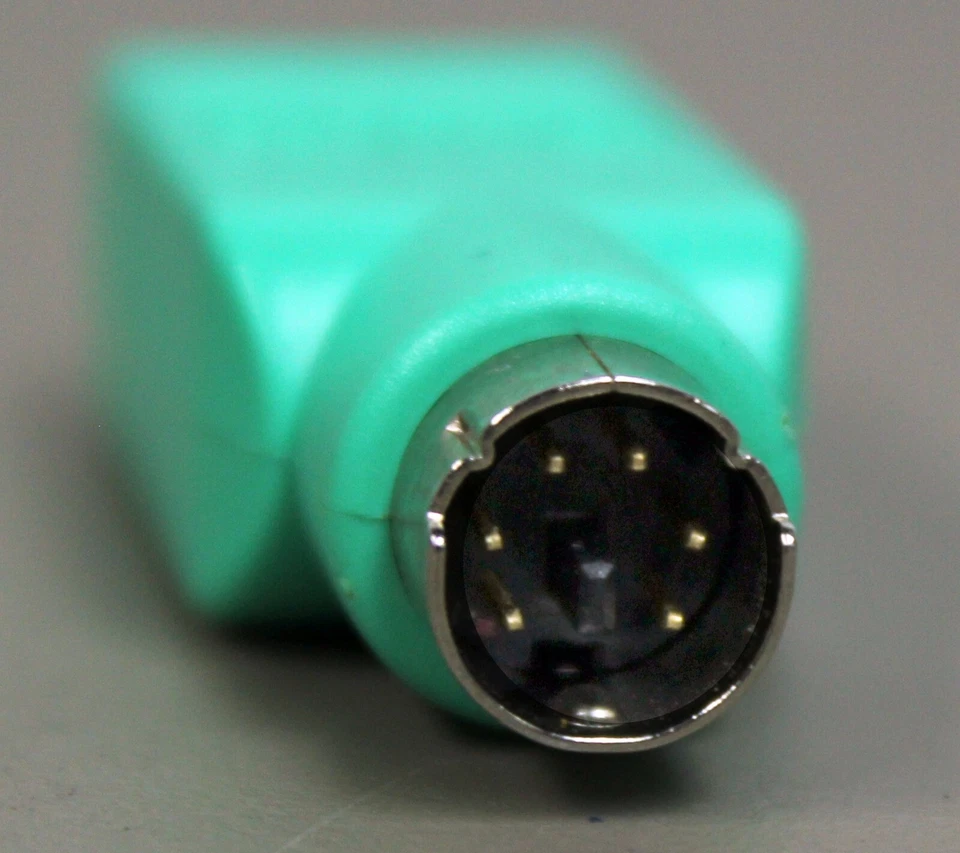 USB Female to PS2 Male mini DIN PC Trackball Mouse or Keyboard Adapter Connector - Image 2 of 4