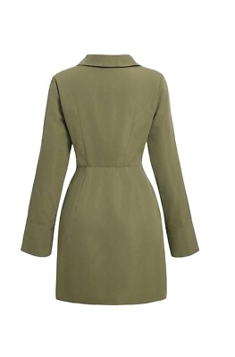 pleated dress shein SHEIN Lady Pleated Slim Fit Long Holiday Style Chiffon Pleated Long Skirt Solid Color Elegant V-Neck New Style Dress