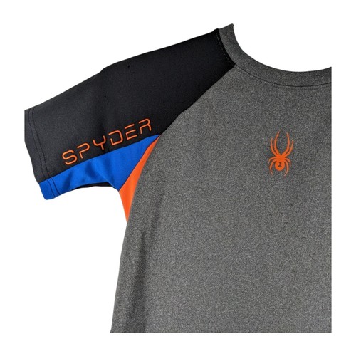 Spyder Shirt Youth Medium Gray Short Sleeve Boys Kids - Picture 4 of 10