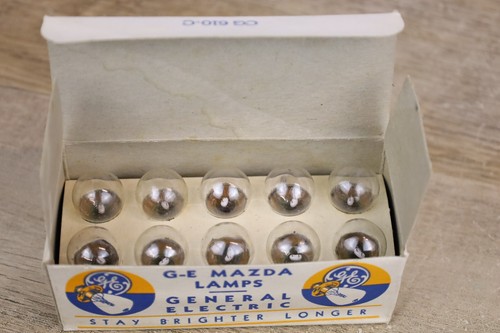 10 Vintage NOS GE Mazda Lamps #64 Automotive 6-8 Volt Rear Instrument Bulbs - Picture 6 of 13