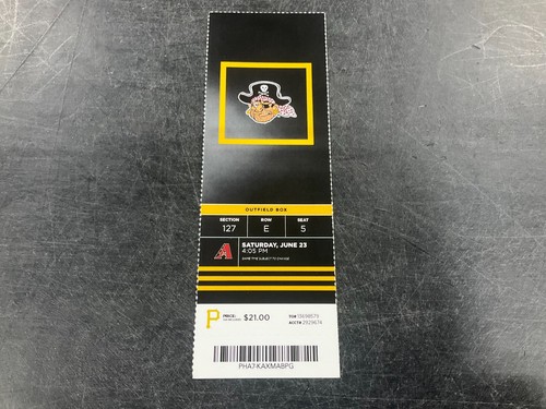 PIRATES 2018 TICKET STUB 6/21/18-6/23/18-6/24/18 VS DIAMONDBACKS - Picture 3 of 4