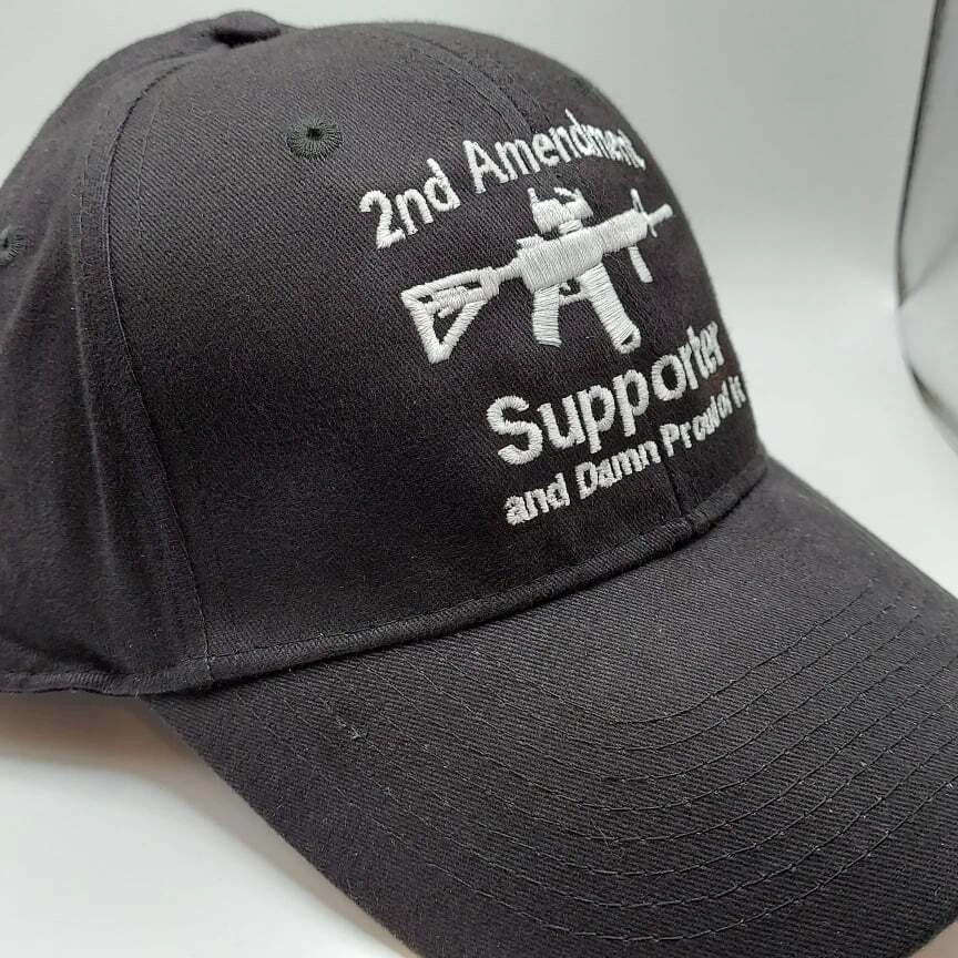 Gorra de apoyo de la 2ª Enmienda gorra negra 2A Freedom Patriot gancho y bucle ajustable Foto 3 de 4