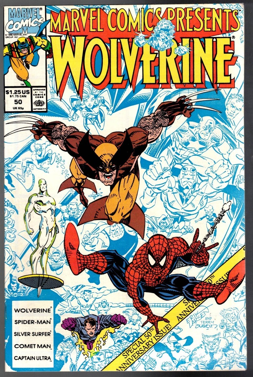 アメコミ MARVEL WOLVERINE VENOM SILVER SUFER MARVEL COMICS PRESENTS # 50 1990 (vf) Wolverine / Spider-Man