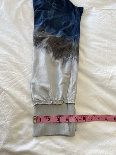 Young Fabulous & Broke | Large | Tie Dye Blue Gray Groove Joggers Rolled Waist - Picture 10 of 10