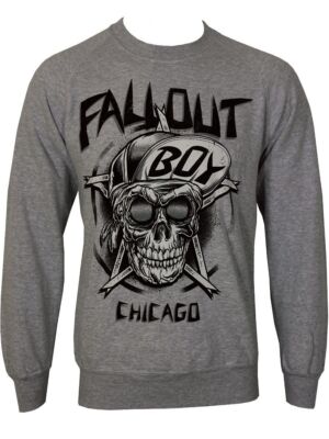 Offiziell lizenziertes Fall Out Boy Herren Langarm grau Sweatshirt