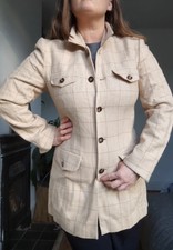 Vintage 80s Escada Margaretha Ley Wool Jacket Blazer Coat 60s Style Size 36 S M