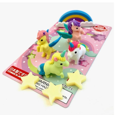 Japanese Iwako Unicorn and Pegasus Eraser Set S-4857