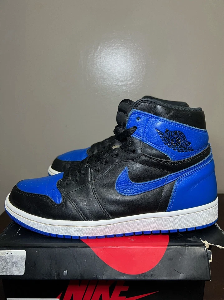 Nike Air Jordan 1 Retro Alto OG Azul Real Negro 2017 Para hombres Talla 10 Auténticas Foto 4 de 4