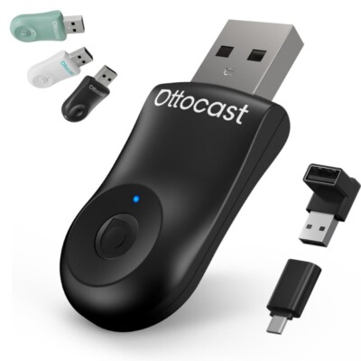 OTTOCAST Mini 2 in 1 Wireless Carplay & Android Auto USB Adapter Smart Button