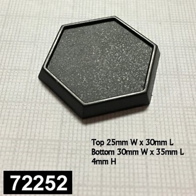 1 INCH LIPPED HEX Plastic Gaming Base (20) Reaper Miniatures REM72252