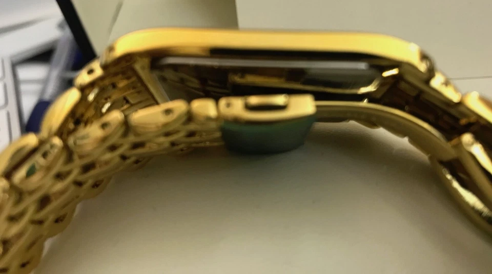 Damenuhr CAVADINI Zifferblatt Perlmutt Edelstahl IP-vergoldet 6mm flach Perlmutt - Bild 3 von 4