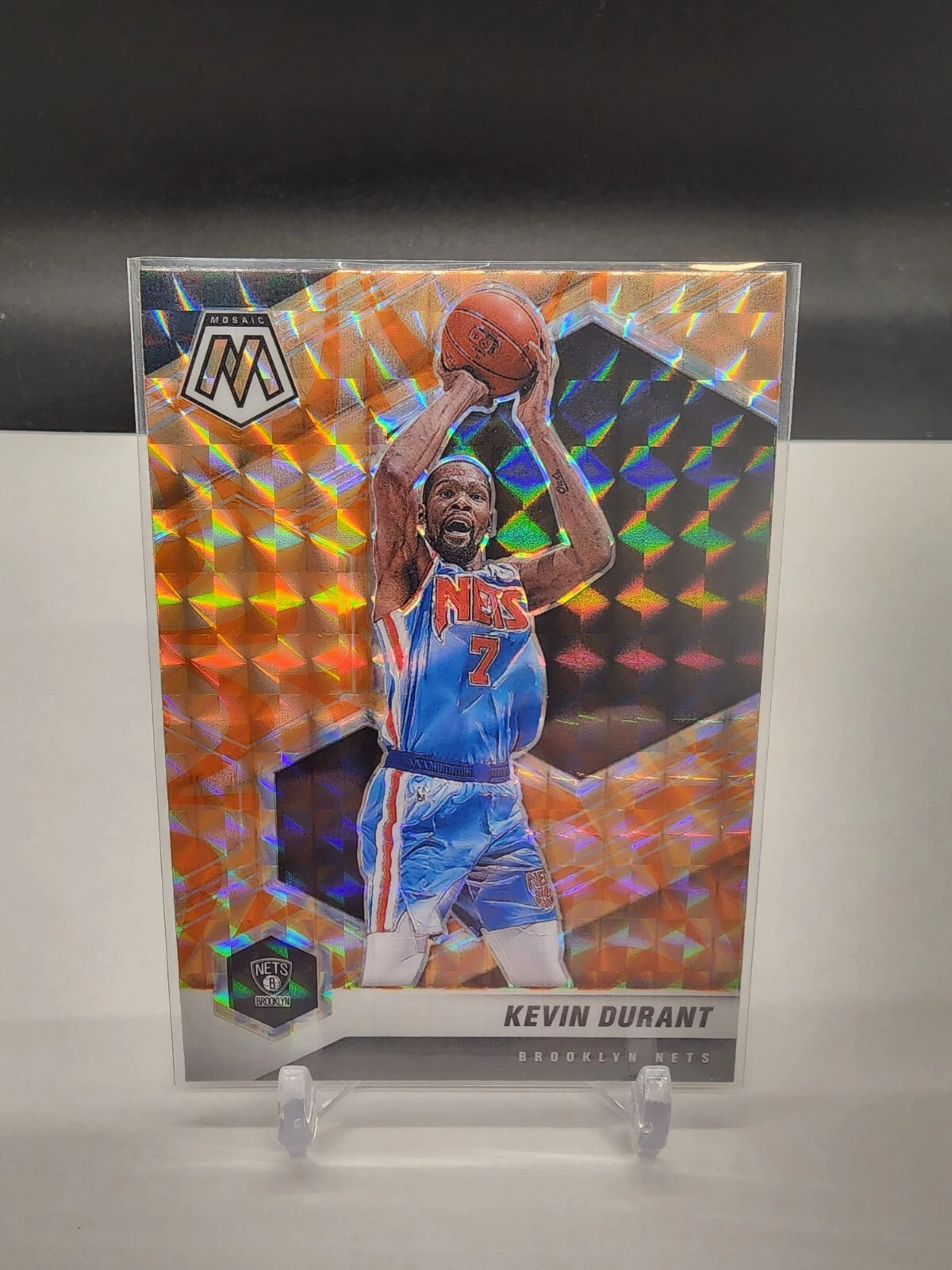 2020-21 Panini Mosaic Reactive Orange #7 Kevin Durant