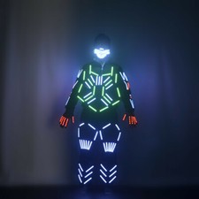 Night Light RGB LED Robot Costume Robots Suit DJ Bar Party Show Glow Cosplay