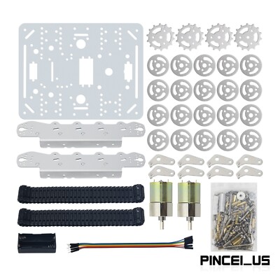 TS100 Unassembled Tracked Chassis Metal Tank Chassis Smart Robot Car Kit pe66