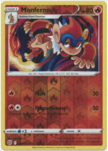 monferno pokemon card value 19/114 Reverse Holo Near Mint Stage 1 carta trading card pokemon monferno