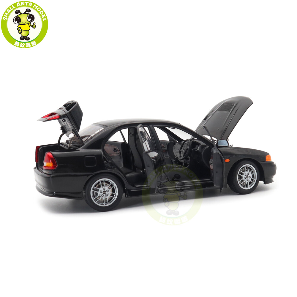 1/18 MOTORHELIX Mitsubishi Lancer EVO IV Black Diecast Model Car