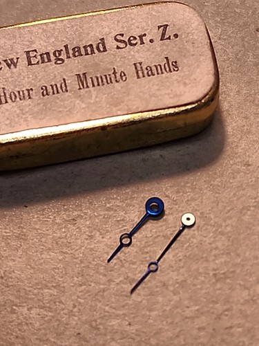 Set Of NOS New England Series Z Blue Moon Hour/Minute Hands-115/50 Hole Sizes - Picture 4 of 8