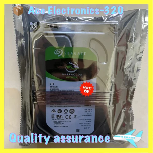 ST3000DM008 Seagate BarraCuda 3TB Internal 3.5" Hard Drive 7200RPM SATA 6Gb 64M