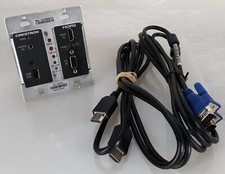 Crestron DM-TX-200-C-2G-B-T Audio/Video/Network Faceplate w/ HDMI+VGA Cables